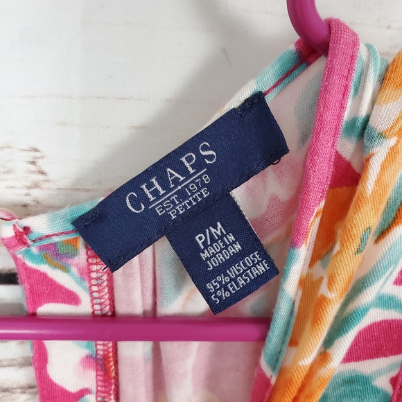 Chaps | Floral Keyhole Back Tank Top - Picture 7 of 7